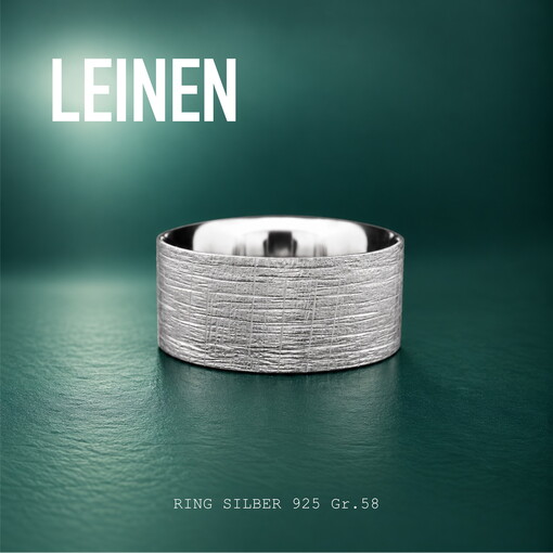 Bild 1 Ring Leinen 10 mm Ag 925 | Atelier Marion Knorr Ludwigsburg 